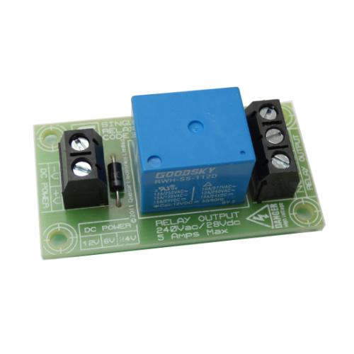 Handy SPDT 5A Mains Relay Board (6-12-24Vdc Input Versions)